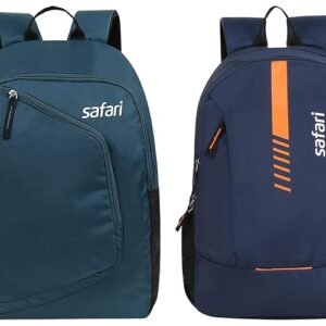 Safari Flash Medium 26L Water Resistant Polyester Casual 2 Compartment Backpack- Blue Hexa 21 Ltrs Small Standard Backpack | Water Resistant- Blue